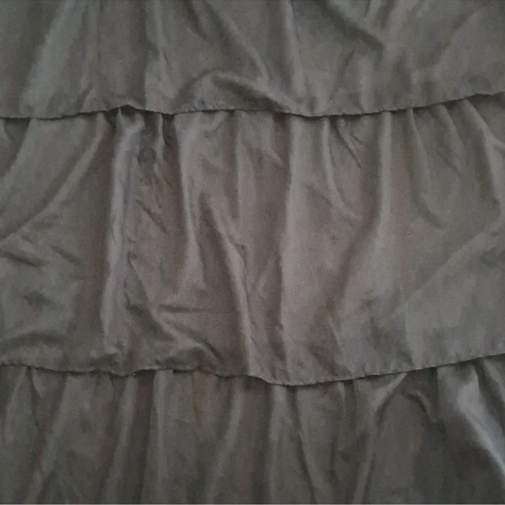 Xhilaration black ruffle layer curtain 50 x 80” One panel